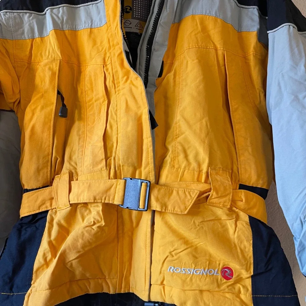 90s Rossignol Ski Snowboard Jacket Mens Size S‎ Yellow Winter Sport Coat